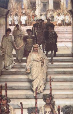 Alma-Tadema, Sir Lawrence The Triumph of Titus: AD 71 (mk23) France oil painting art